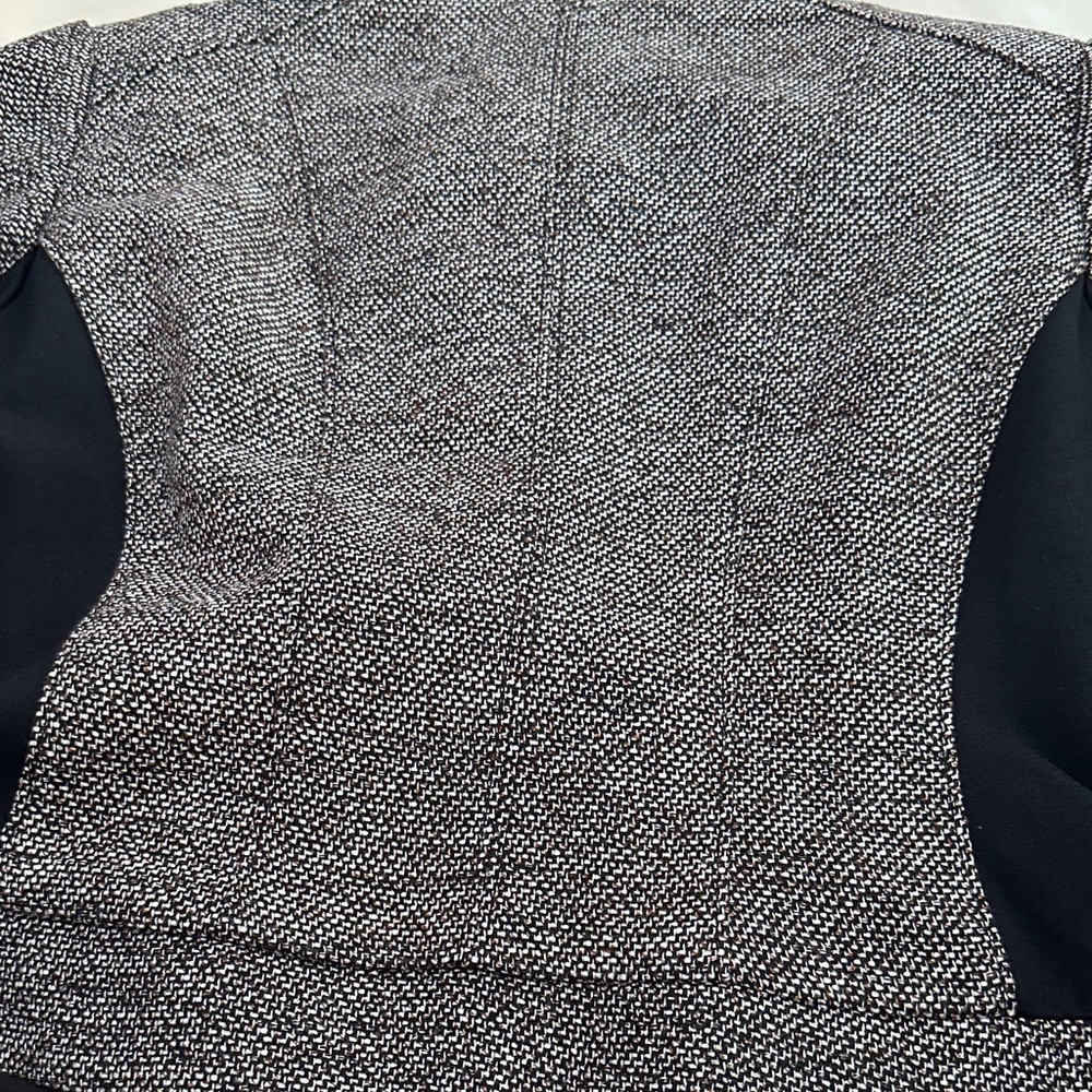 White House Black Market Tweed Blazer Black with Camel & Black Accents - Picture 11 of 16